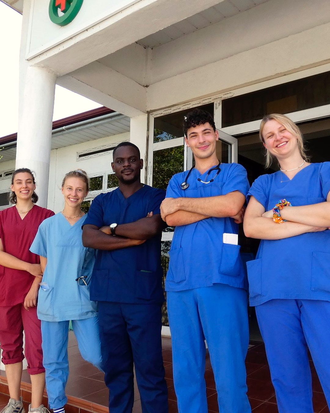 A clinician on the ward at Cape Coast Teaching Hospital, where visiting students learn alongside the resident team